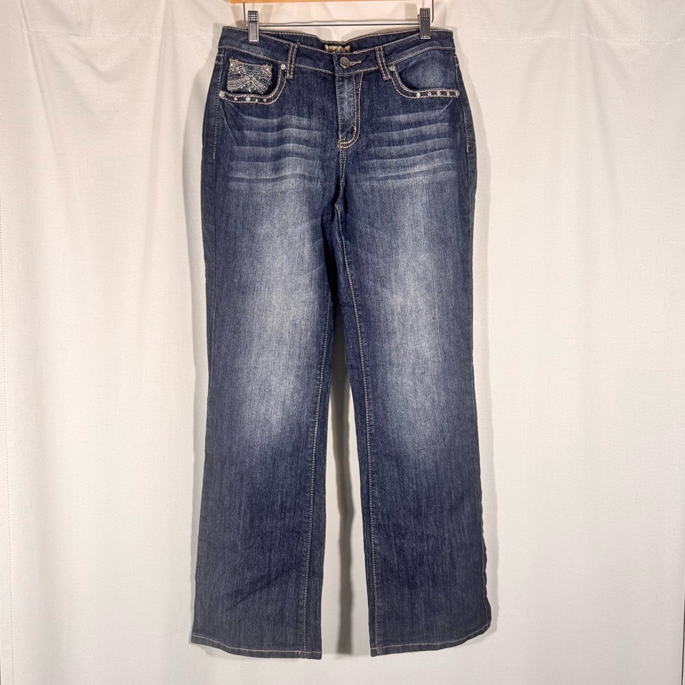 Earl Jeans Y2K Studded Dark Wash Bootcut Jeans